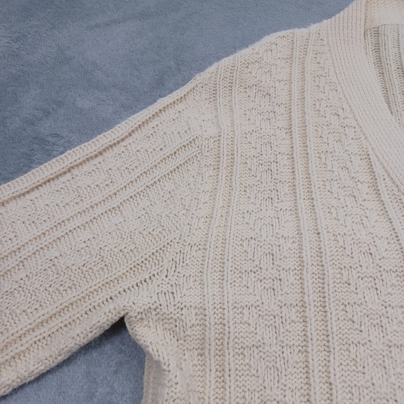 Vintage Sears‎ Sweater Mens XL Beige Kings Road Cardigan Knit 70s - Picture 2 of 7